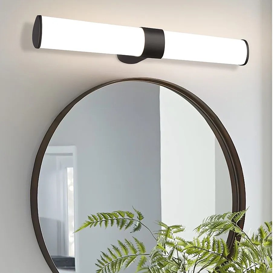 NETTLIFE Czarna lampa lustrzana LED 8WIP44 biała neutralna 4000K