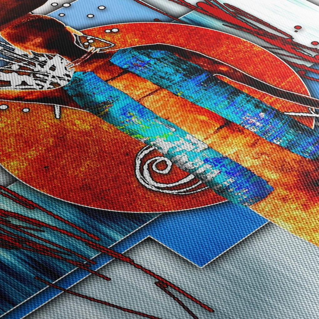 Obraz przedstawiający starożytną osobę (z zegarem) (90x30 cm)