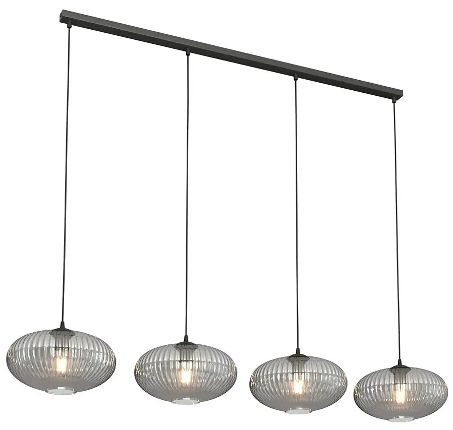 Industrialna lampa wisząca z grafitowymi kloszami - 3X D174 T4-C96