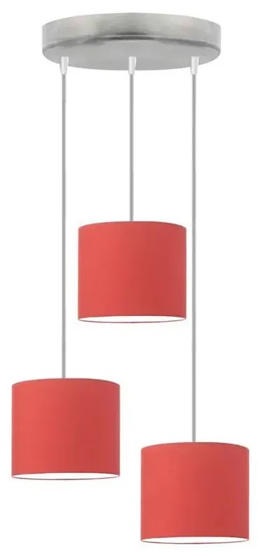 Skandynawska lampa wisząca na srebrnym stelażu - EX443-Soreli - 18 kolorów