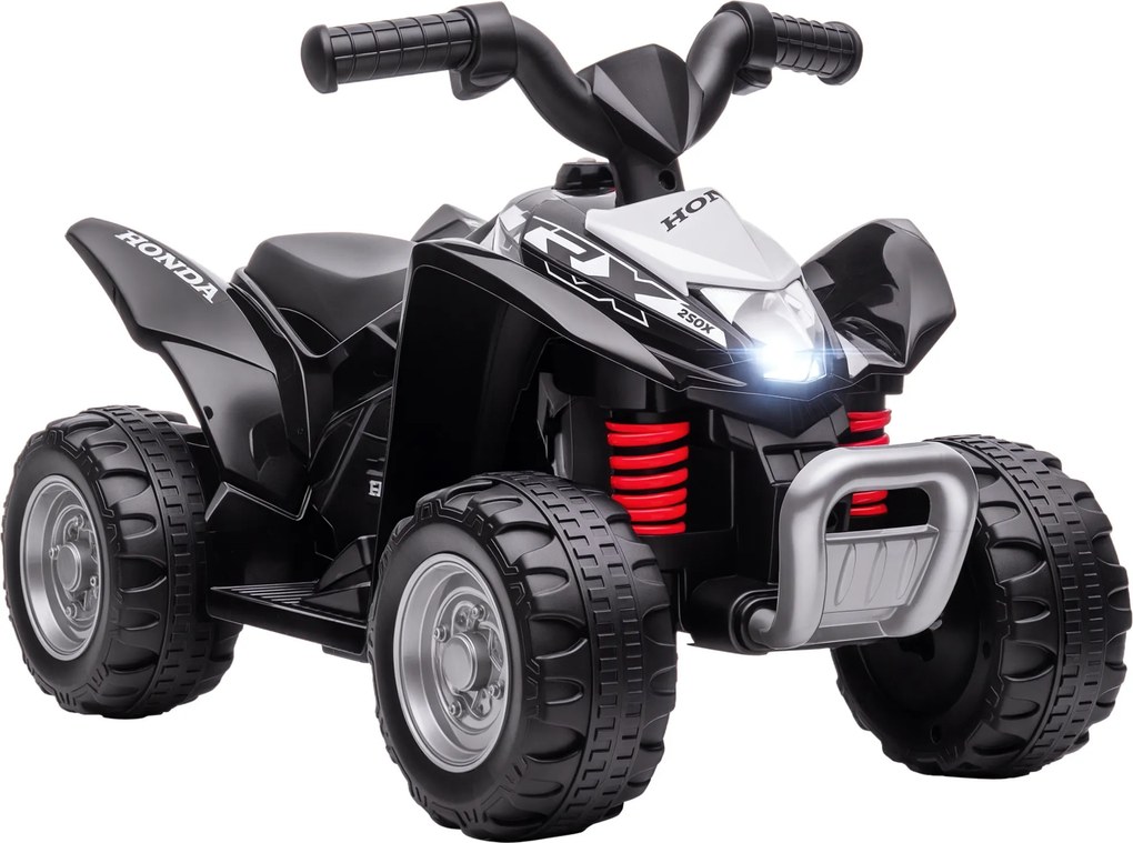 AIYAPLAY Elektroquad, Kinderquad, 2,8 km/h, Reflektor LED, dla 1,5-3 lata, czarny, 65,5 x 38,5 x 43,5cm