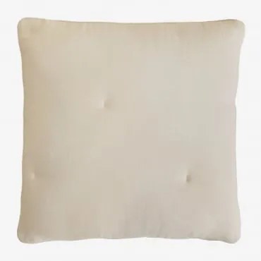 Poduszka Becourd Square Cotton Gaze (50x50 Cm) Kremowa - Sklum