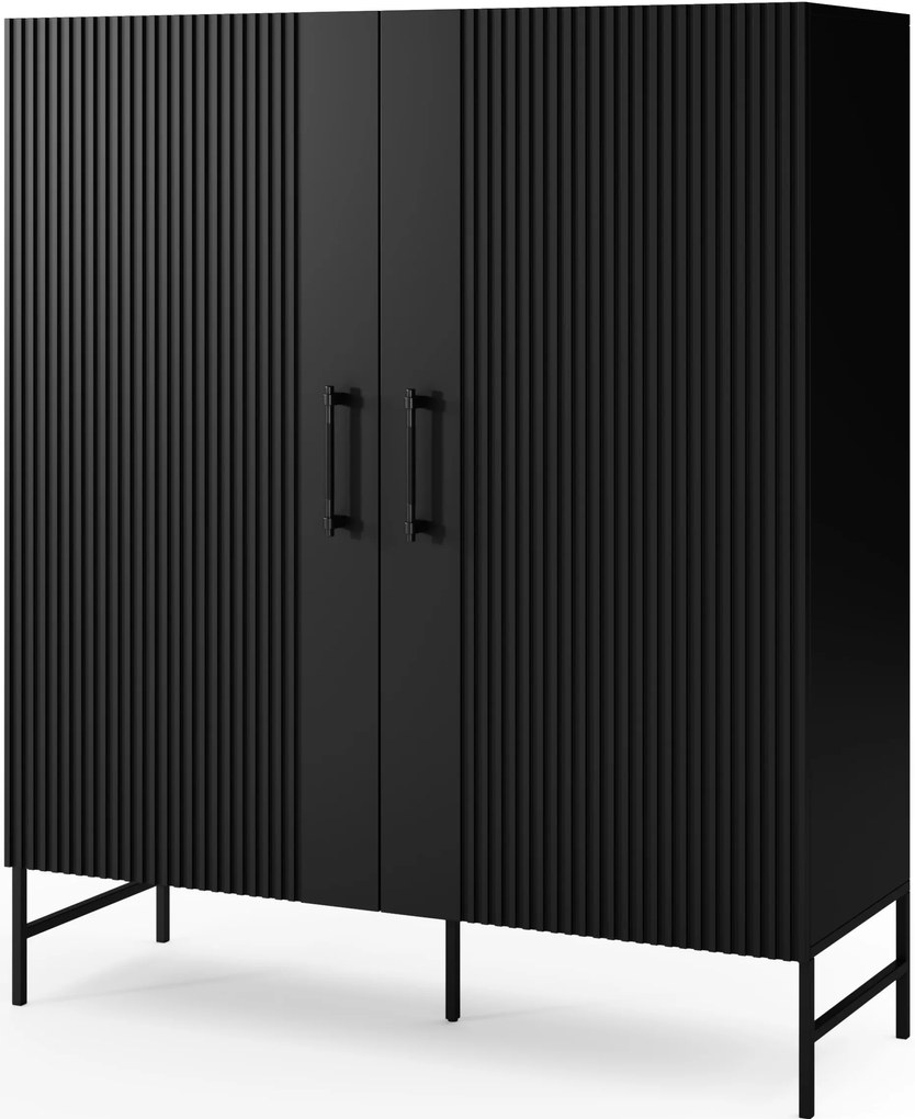 Komoda RAFTT 122x140 cm, czarna