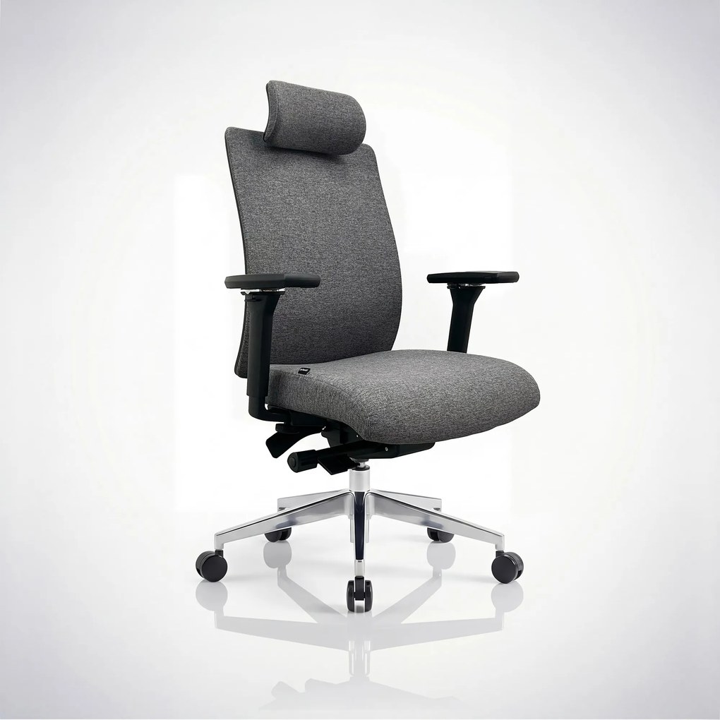 Fotel biurowy ergonomiczny ciemnoszary VECTOR