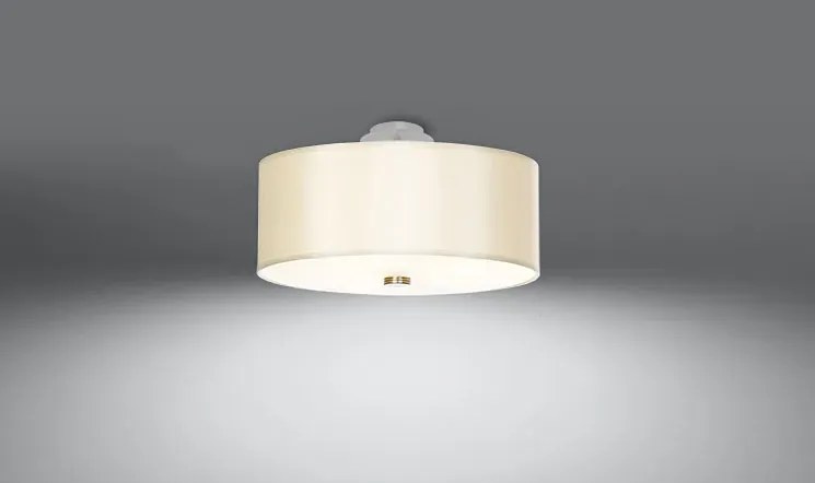 Biały minimalistyczny okrągły plafon 30 cm - EX661-Secret