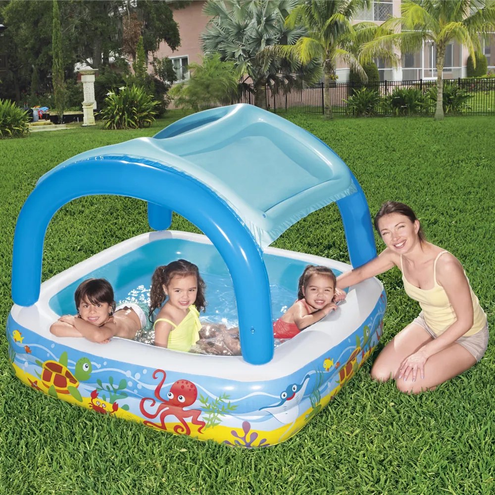 Basen dmuchany z daszkiem 147 x 147 x 122 cm 265 l BESTWAY
