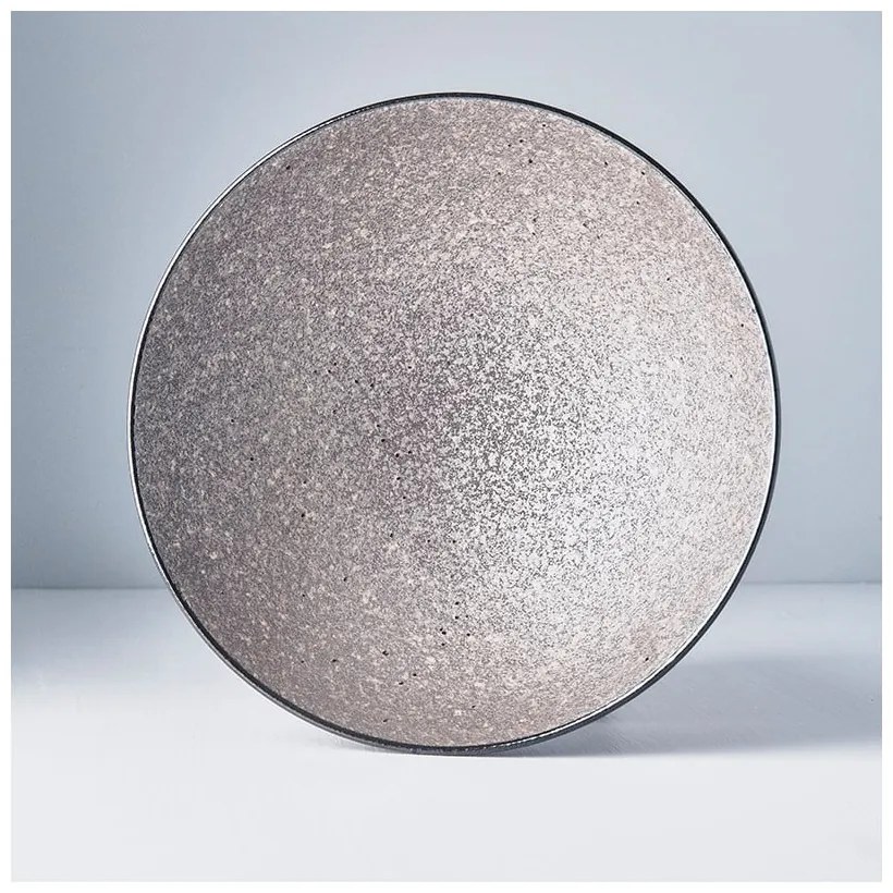 Beżowa wysoka miska ceramiczna na zupę MIJ Earth, ø 24 cm