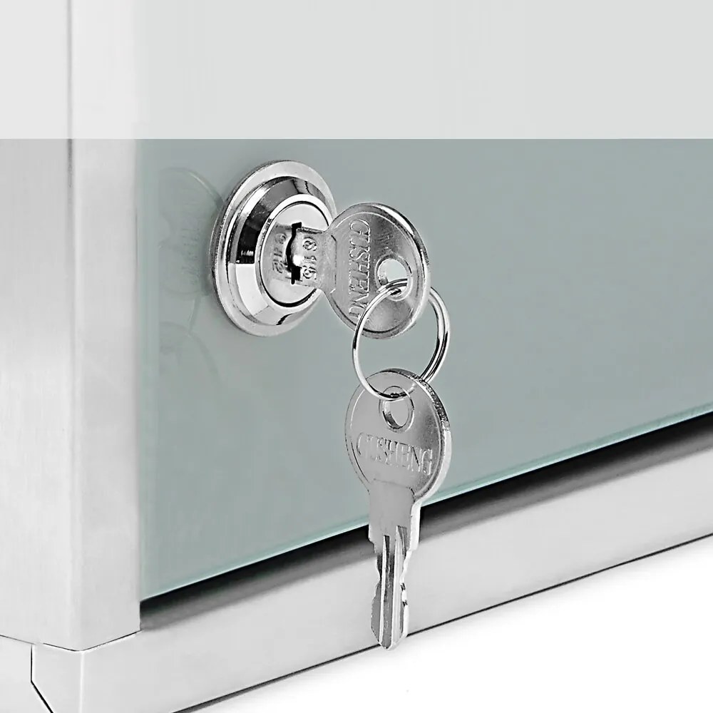 Apteczka SAVE, 25x12x48,5cm, srebrna Monzana