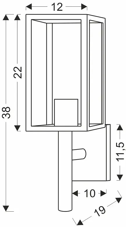 Czarny industrialny kinkiet ogrodowy - 5X D167 Z4-S19
