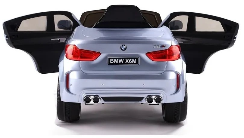 Auto na akumulator bmw x6 srebrny lakierowany