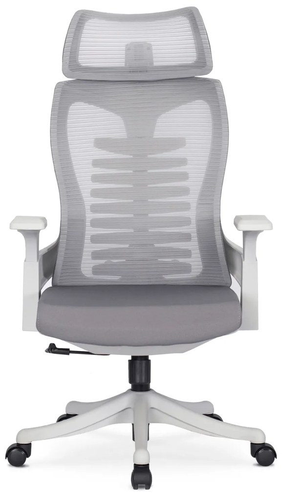 Fotel Biurowy Ergonomiczny Obrotowy CARET 2 Wentylowany Szary Nowoczesny