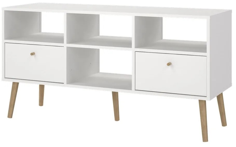Biała szafka pod TV 117x61 cm Bodo – Tvilum