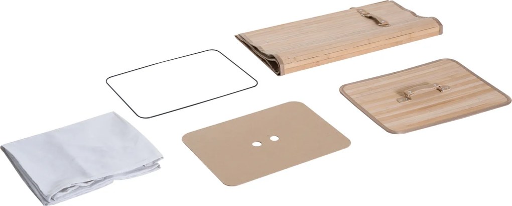 HOMCOM Bambusowy Kosz na Pranie 72L Naturalny Brązowy Praktyczny i Elegancki Design do Łazienki i Pralni | Aosom PL