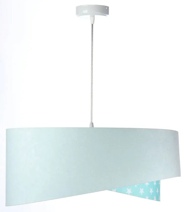 Miętowa lampa wisząca z abażurem N8-F27