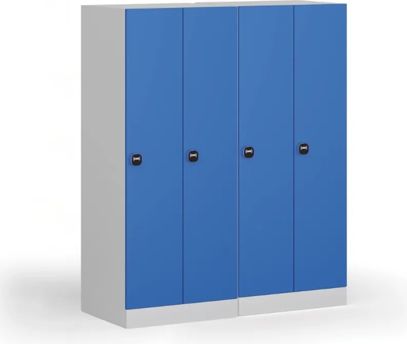 Szafka ubraniowa S1 obniżona, 2-drzwiowa, 1500 x 600 x 500 mm, demontaż, zamek RFID, drzwi beżowe