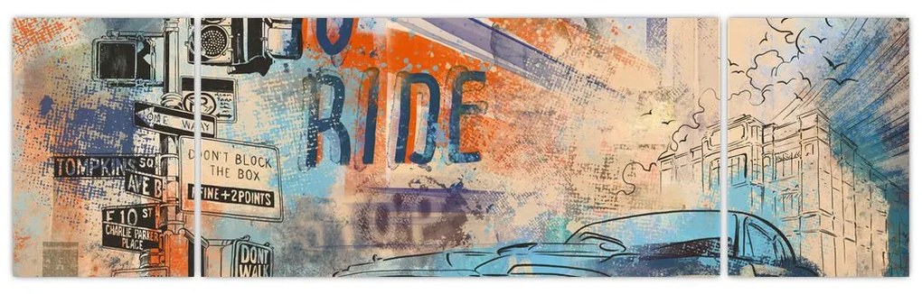 Obraz - Urodzony by jeździć (170x50 cm)