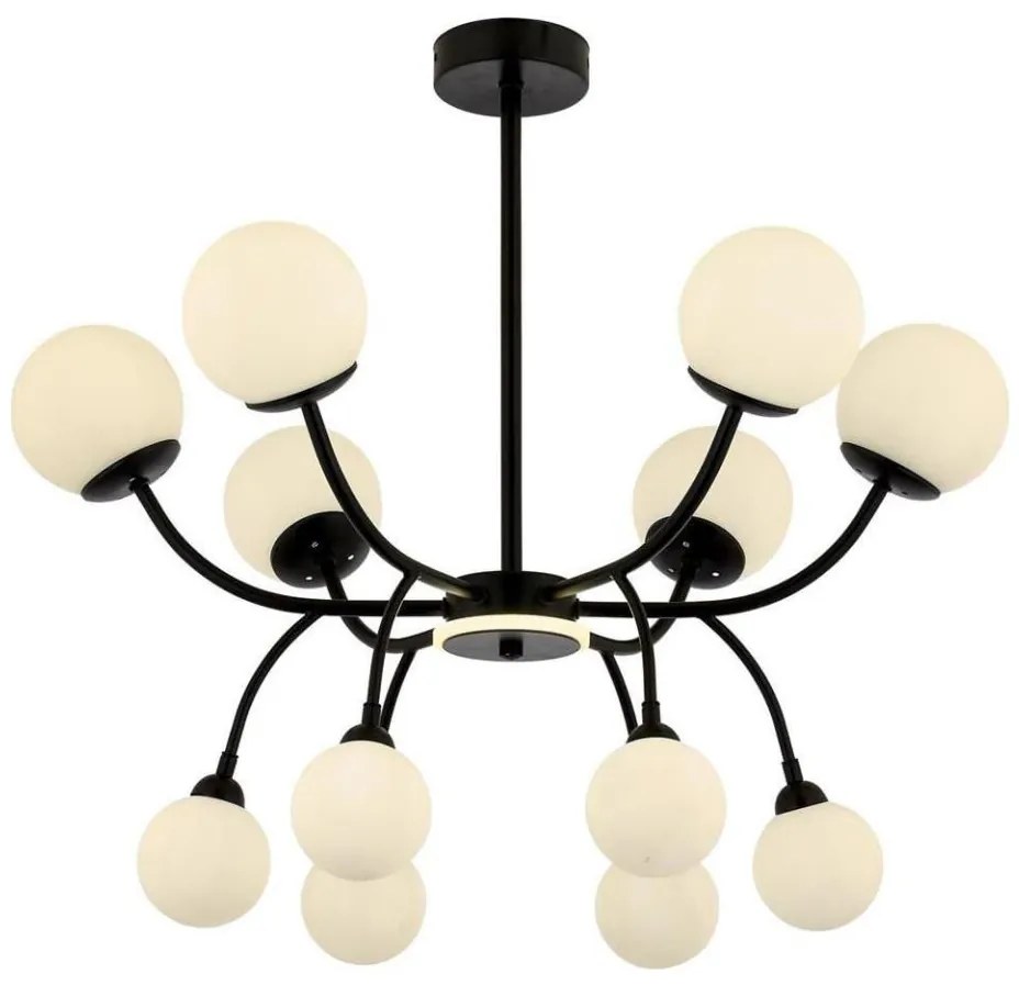 Żyrandol na drążku DAISY 12xG9/10W/230V czarny