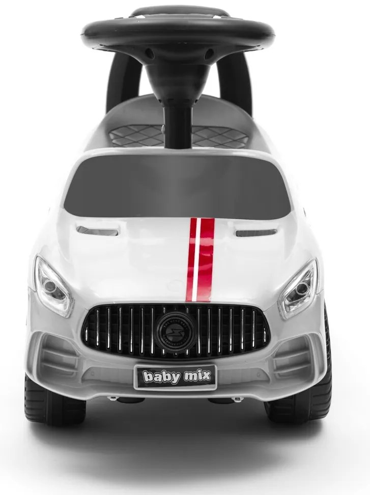 Baby Mix Odpychacz dla dzieci z dźwiękiem Racer, biały