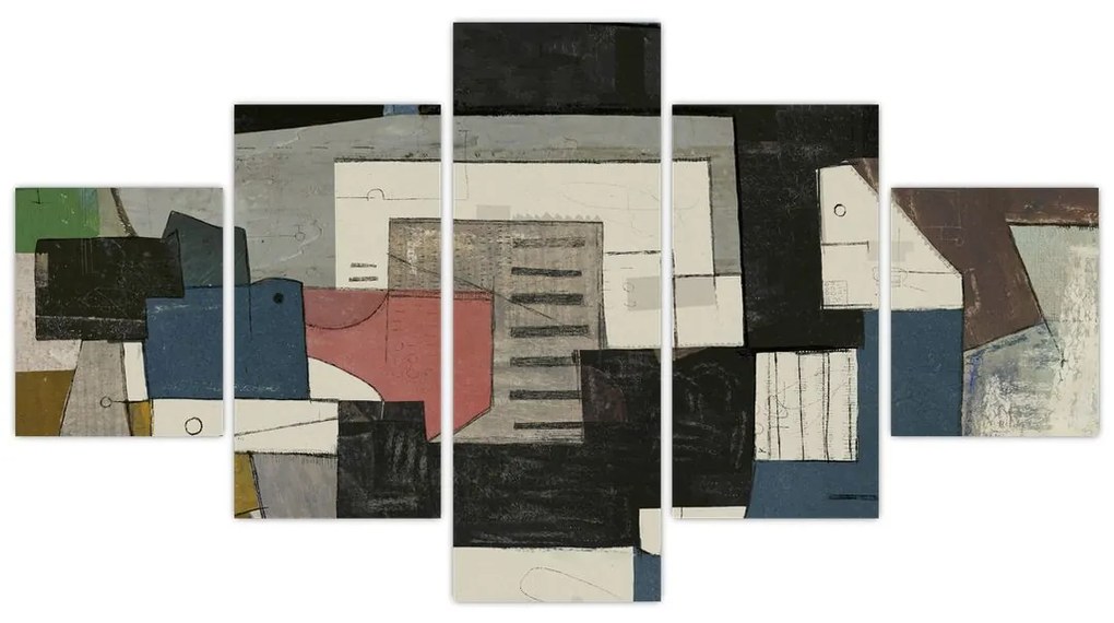 Obraz - Abstrakcja, kubizm (125x70 cm)