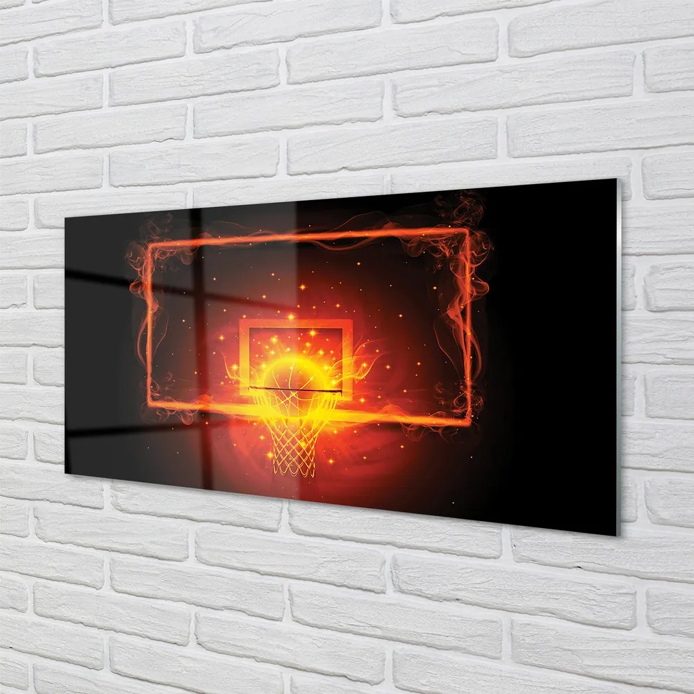 Szklany Panel Ognisty Rzut do Kosza