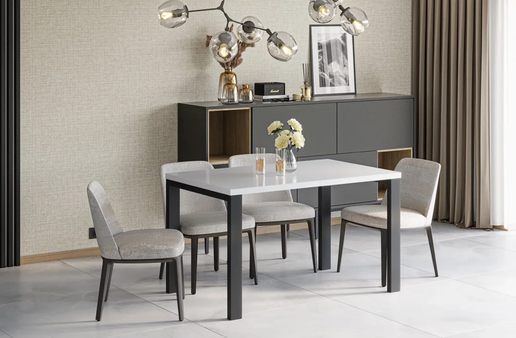 Nowoczesny stół do jadalni Garant biały połysk