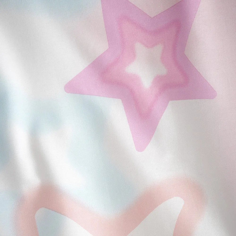 Biało-różowa pościel dziecięca dwuosobowa 200x200 cm Ombre Stars – Catherine Lansfield