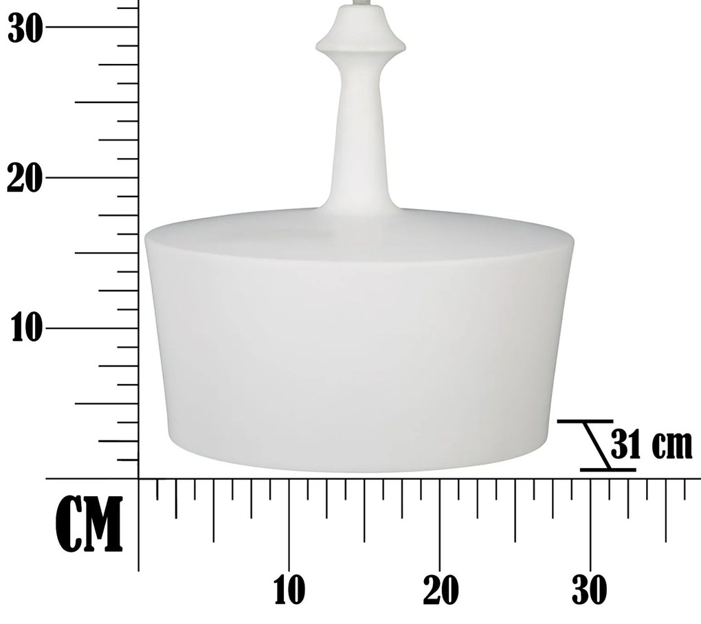 Lampa sufitowa, wisząca, biała, Ø 31 cm