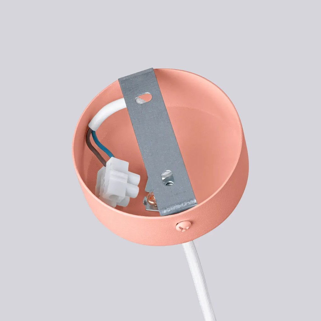 Żyrandol HALO 6 brzoskwiniowy ryflowany SOLLUX  LIGHTING