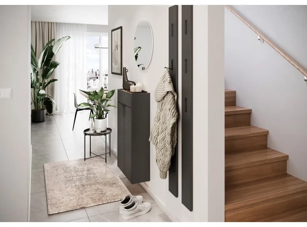 Antracytowa szafka 56x97x22 cm Ameca – Germania