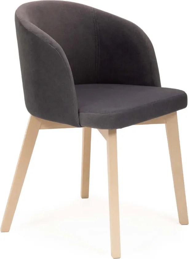 Czarne krzesło na bukowych jasnych nogach D7-S53