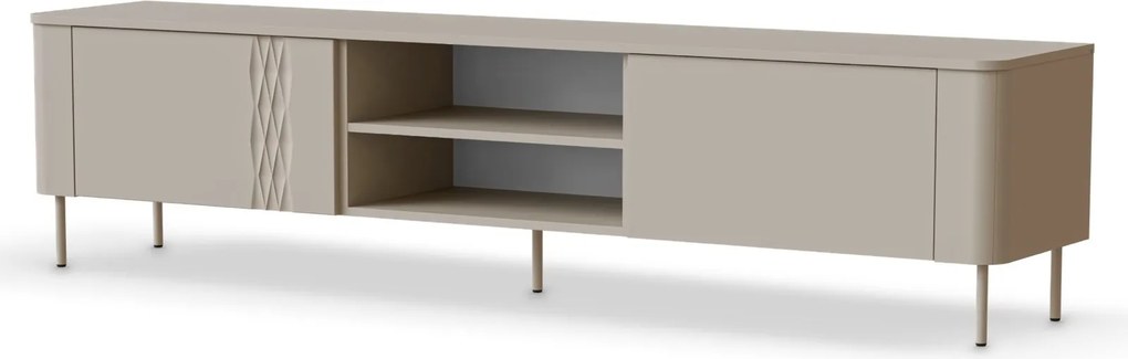 Szafka RTV 200 cm z geometrycznym wzorem Tirante RTV-2 Halmar, kaszmir