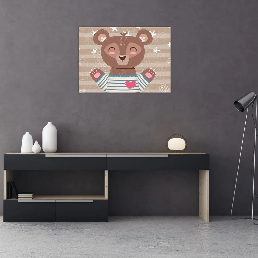 Obraz - Kochający niedźwiadek (70x50 cm)