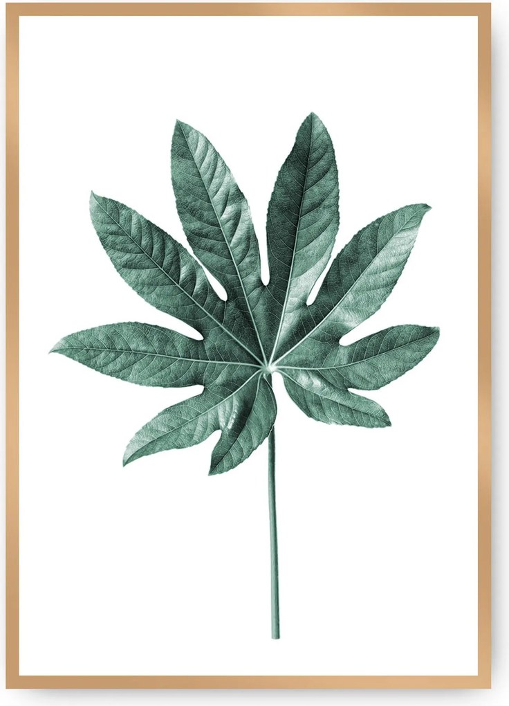Plakat Leaf Emerald Green