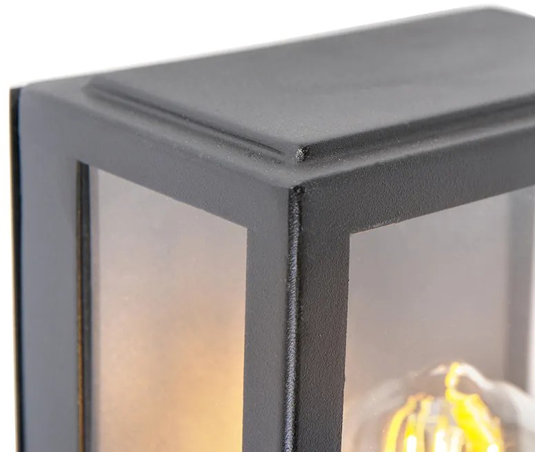 Zewnetrzna Lampa ścienna zewnętrzna czarna z czujnikiem zmierzchu - Rotterdam Nowoczesny Oswietlenie zewnetrzne