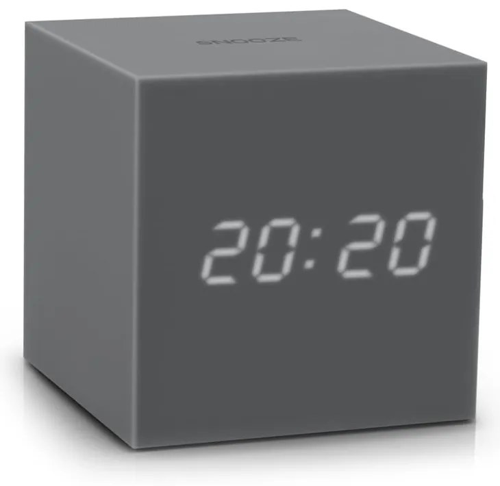 Szary budzik LED Gingko Gravitry Cube
