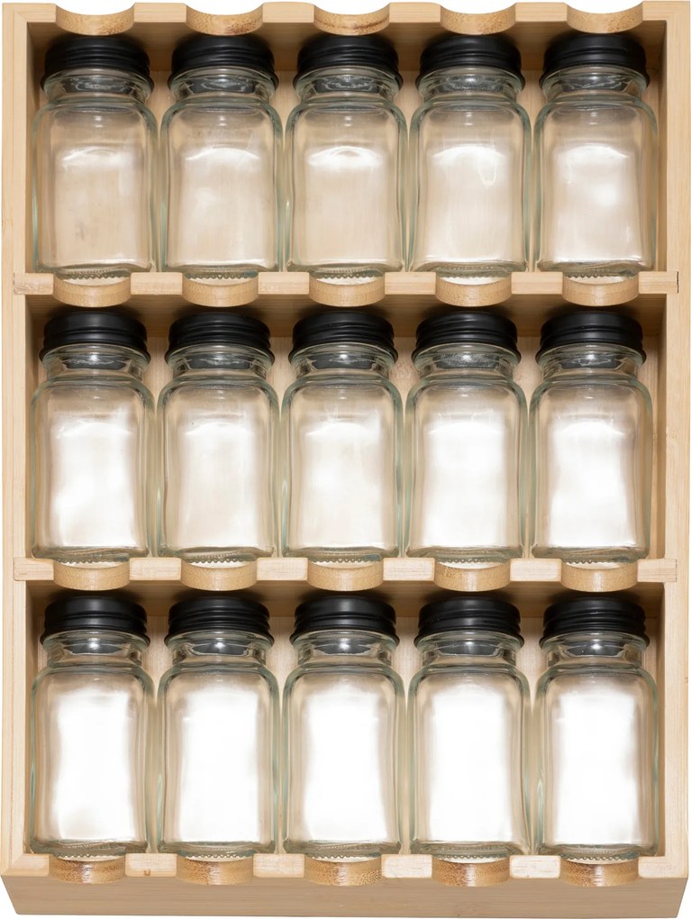 Organizer na przyprawy do szuflady lub na blat 15 słoików