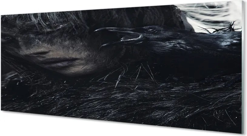 Szkło do Kuchni na Ścianę Tajemniczy Cień Postaci