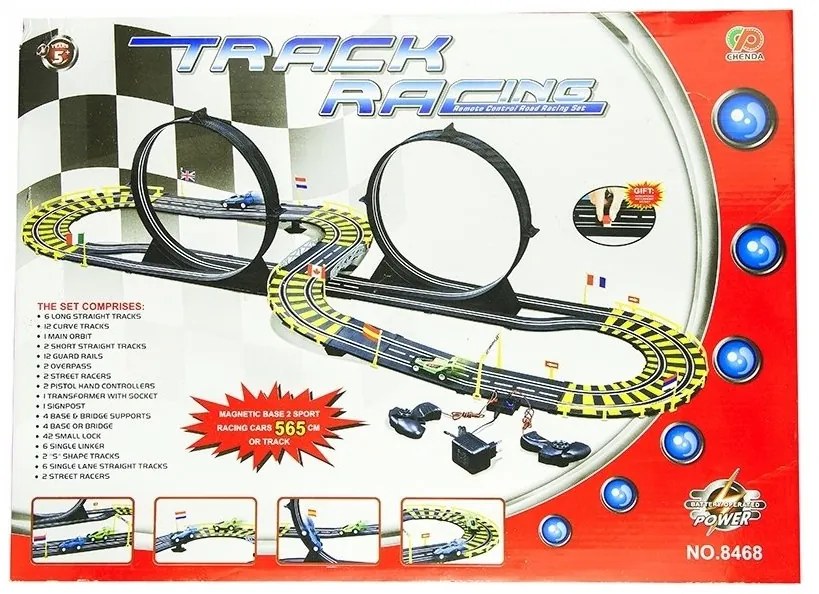 Tor samochodowy track racing + 2 auta 565cm
