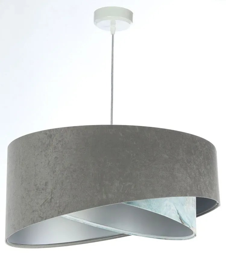 Szaro-niebieska lampa wisząca asymetryczna H7-B84