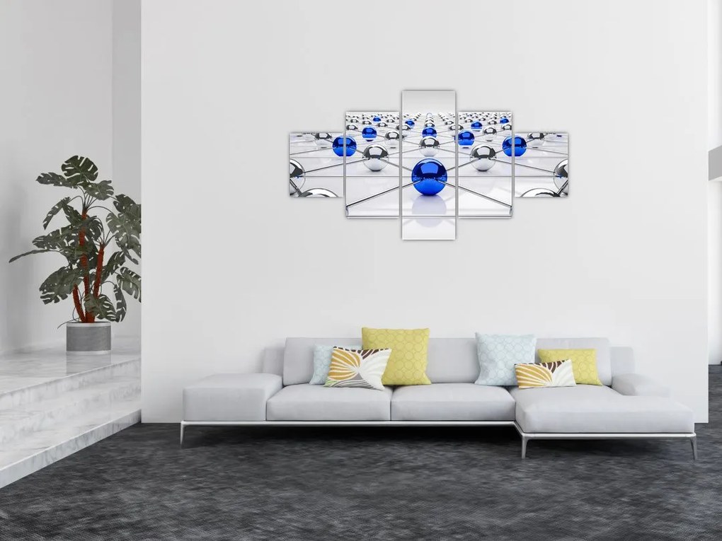 Obraz połączonych kul (125x70 cm)