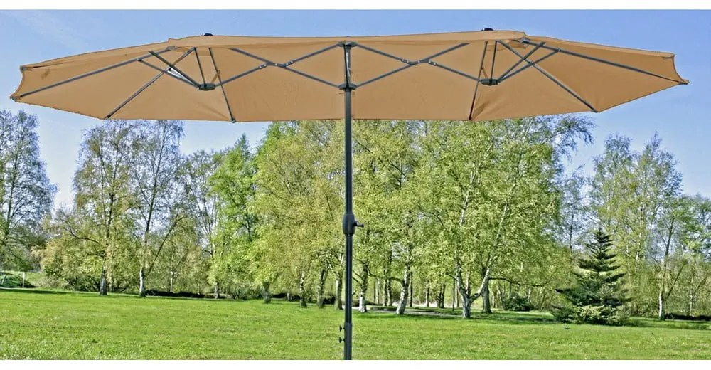 Szary parasol ogrodowy 265x460 cm – Garden Pleasure