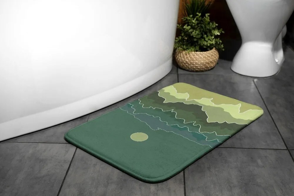 Dywanik antypoślizgowy do łazienki Dywanik antypoślizgowy do łazienki Góry Abstrakcja