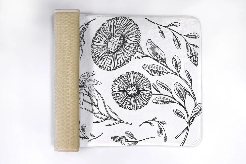 Dywanik do łazienki Dywanik do łazienki Kwiaty wzór