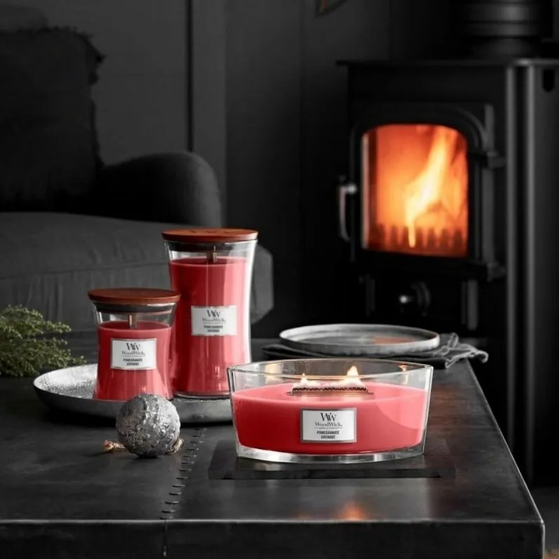 WoodWick Świeca zapachowa w dużym słoikuPomegranate, 609 g