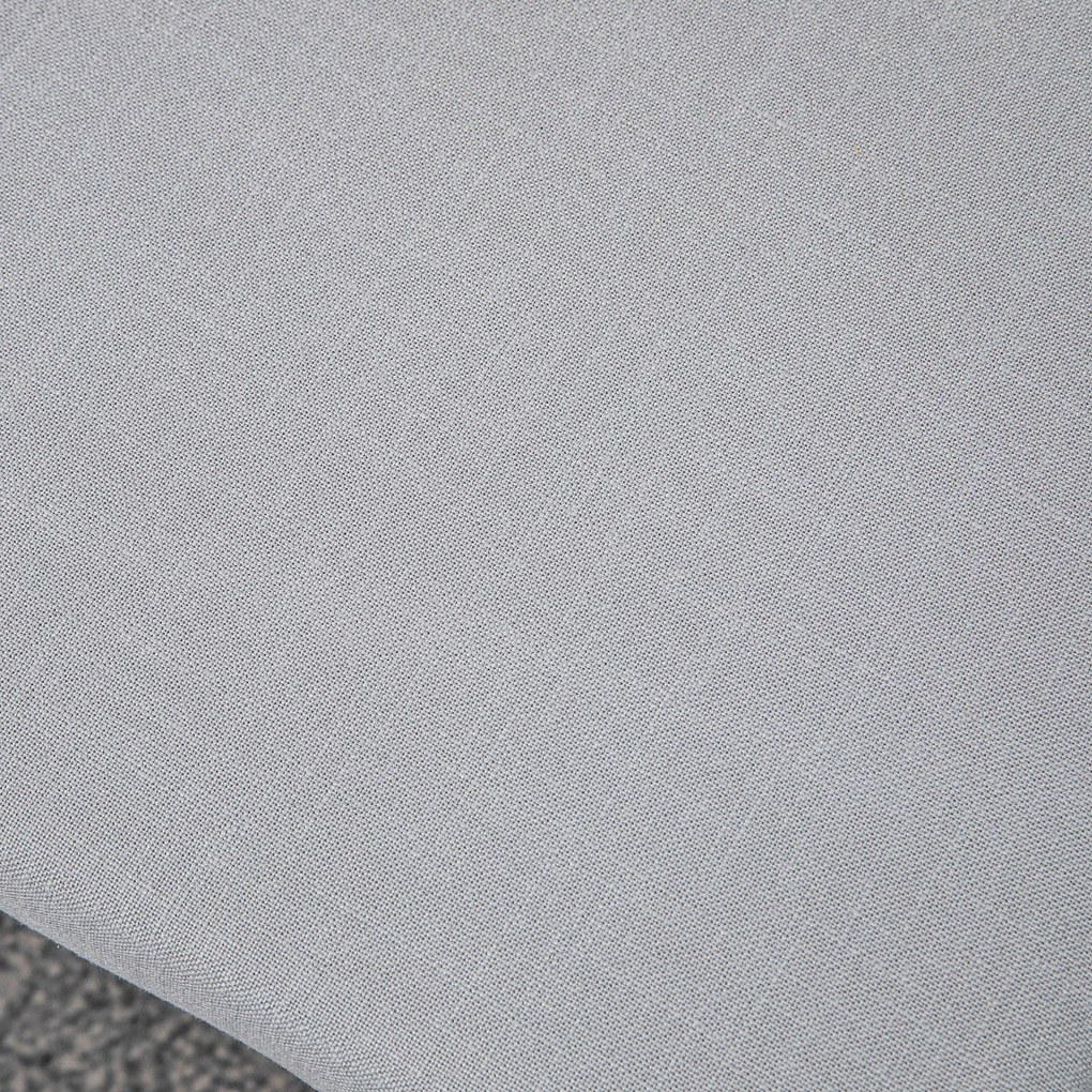 HOMCOM Podnóżek, pufa z wykończeniem imitującym len, siedzisko na drewnianych nogach