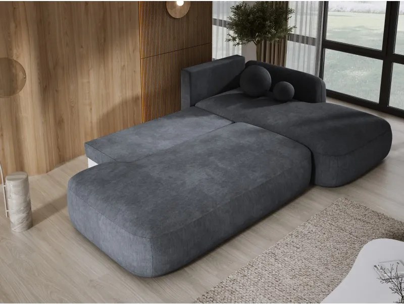 Narożnik BABU z funkcją spania układ L Prawy Tkanina CLOUD 91