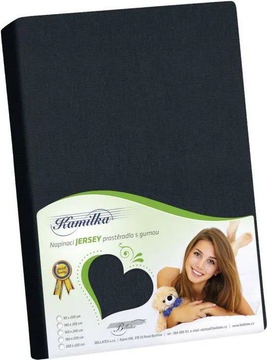 Bellatex prześcieradło Jersey czarny