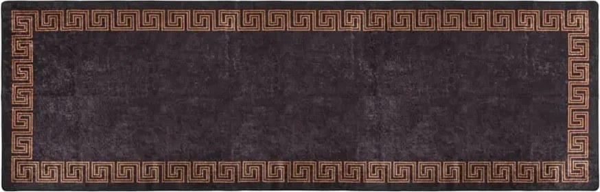 Czarny nowoczesny dywan z grecki wzór 80x300 cm A9-Z48