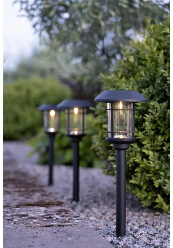 Zestaw 3 ogrodowych lamp solarnych LED Star Trading Fride, wys. 34 cm