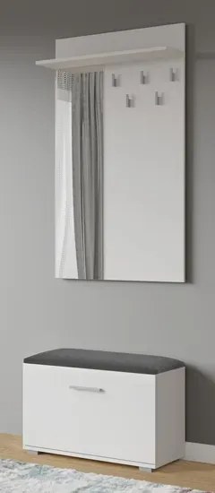 Na buty szafka z siedziskiem lines biała l2 H3-W47